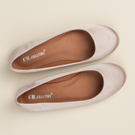 Ch. Creation Ballerinas aus Satin in Beige 2