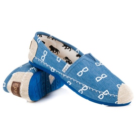 L. Day Blaue Slipons 1