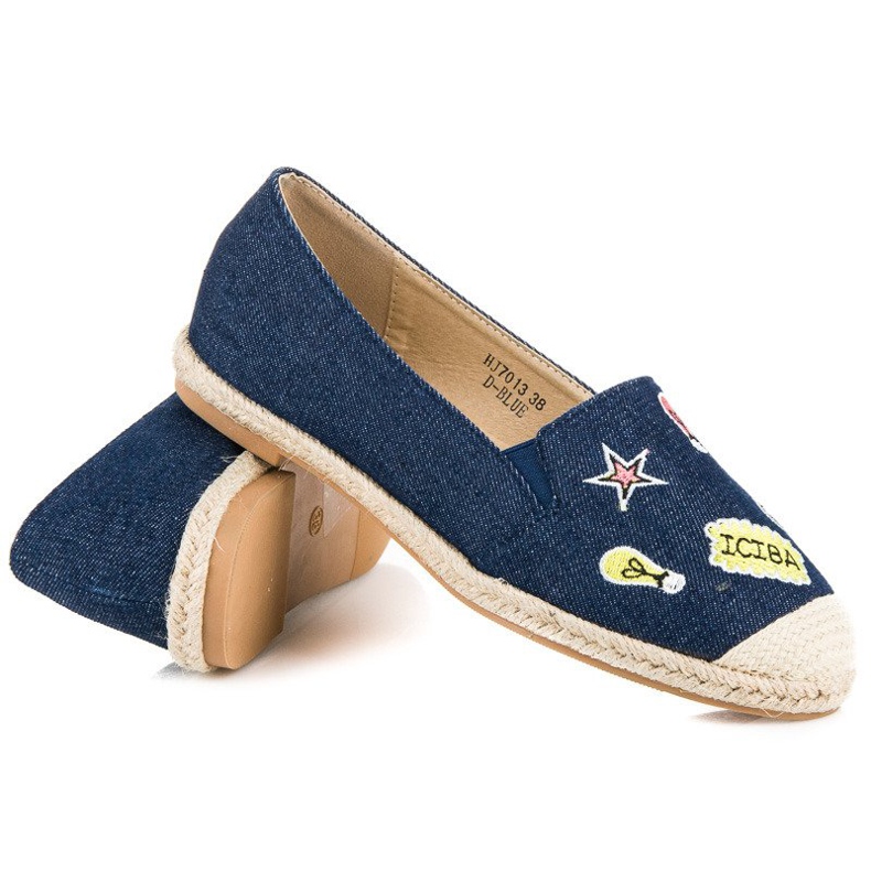 Sweet Shoes Jeans-Espadrilles mit Patches navy blau 2