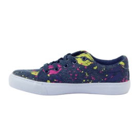 American Club Denim-Turnschuhe Turnschuhe im amerikanischen Mund marineblau 2