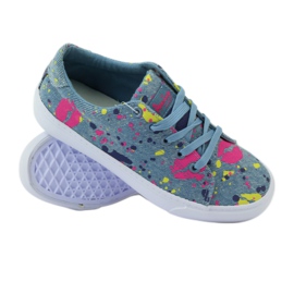 American Club Denim-Turnschuhe Turnschuhe im amerikanischen Mund blau 3