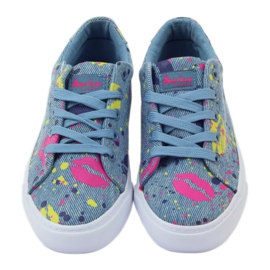 American Club Denim-Turnschuhe Turnschuhe im amerikanischen Mund blau 4