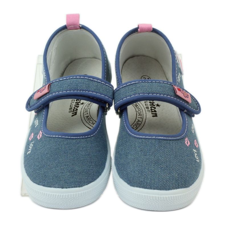 American Club Turnschuhe im Mund mit einer Innensohle aus amerikanischem Leder blau rosa 4