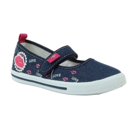 American Club Turnschuhe im Mund mit einer Innensohle aus amerikanischem Leder navy blau rosa 1