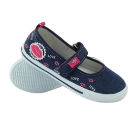 American Club Turnschuhe im Mund mit einer Innensohle aus amerikanischem Leder marineblau rosa 3