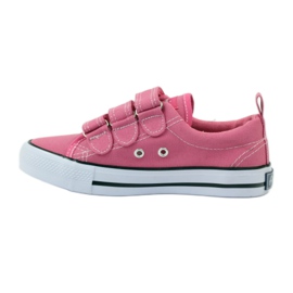 American Club Amerikanische Turnschuhe mit Klettverschluss in Pink rosa 2