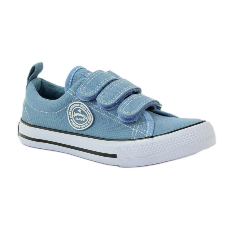 American Club Amerikanische blaue Turnschuhe mit Klettverschluss 1