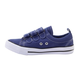 American Club Amerikanische Turnschuhe mit Klettverschluss navy blau 2