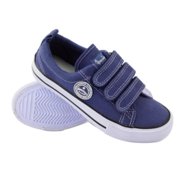 American Club Amerikanische Turnschuhe mit Klettverschluss navy blau 3