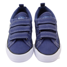 American Club Amerikanische Turnschuhe mit Klettverschluss navy blau 4