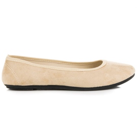 Bequeme Ballerinas aus Wildleder braun 2