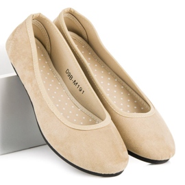 Bequeme Ballerinas aus Wildleder braun 1