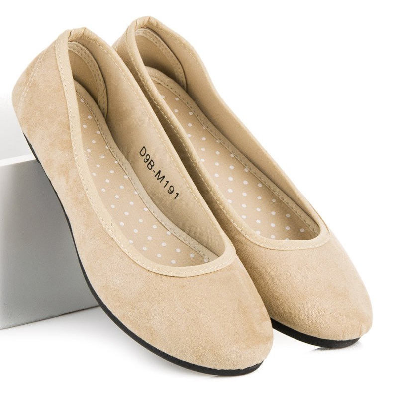 Bequeme Ballerinas aus Wildleder braun 1