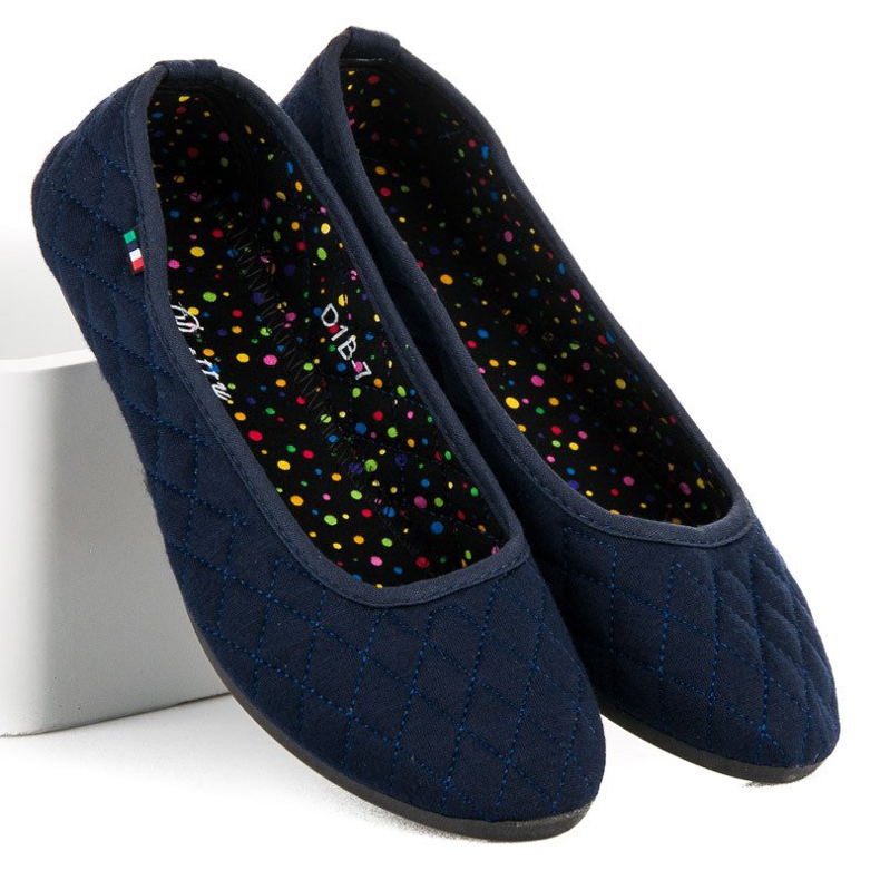 Ballerinas aus Stoff blau 2