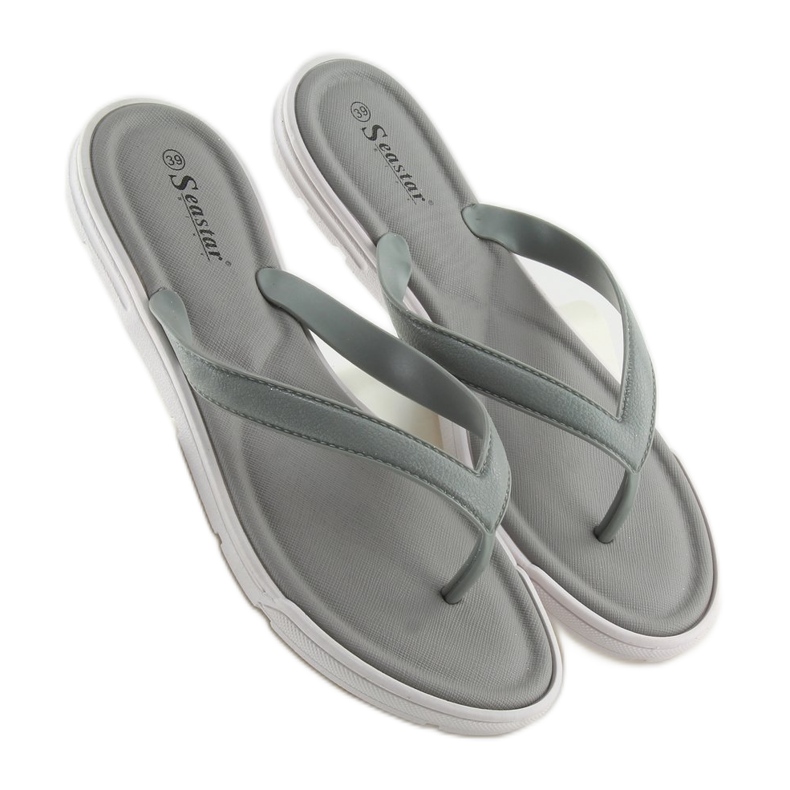 Graue Flip-Flops für Frauen CK41P Grau 2