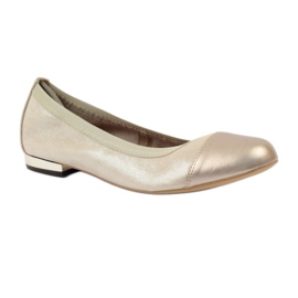 Damenballerinas elastisch Gamis 1402 gold golden 1