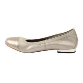 Damenballerinas elastisch Gamis 1402 gold golden 2