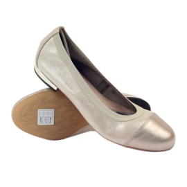 Damenballerinas elastisch Gamis 1402 gold golden 3