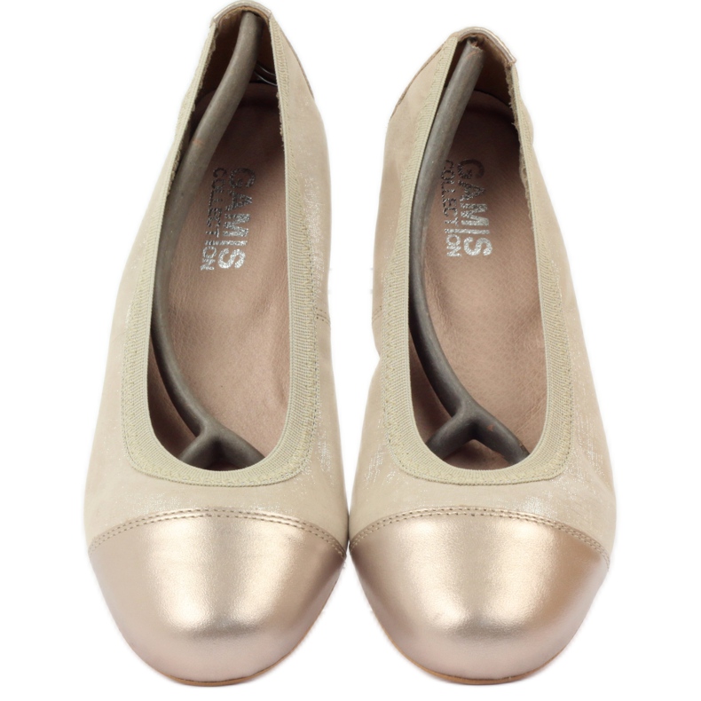 Damenballerinas elastisch Gamis 1402 gold golden 4
