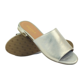 Elegante Hausschuhe aus Badura 5155 Gold golden 3