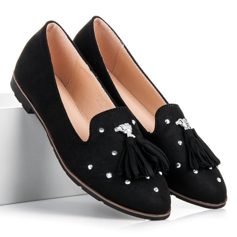 Sergio Todzi Wildleder-Herren mit Fransen schwarz 1