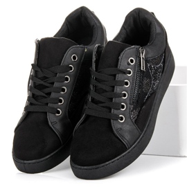 Erynn Modische gebundene Sneaker schwarz 1