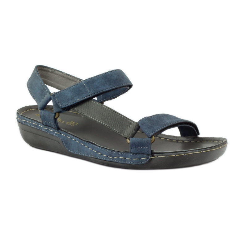 M.Daszyński Jesus-Sandalen, eine blaue Lederinnensohle 1