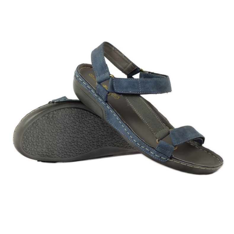 M.Daszyński Jesus-Sandalen, eine blaue Lederinnensohle 3
