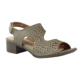 M.Daszyński Ledersandalen Daszyński beige 1