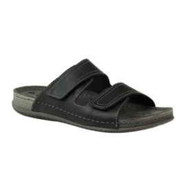 Inblu TH06 Flip-Flops mit Klettverschluss schwarz 1