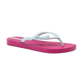Glitzer-Flip-Flops mit Ipanema-Schleife rosa grau 1