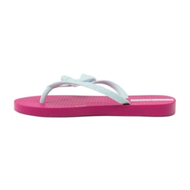 Glitzer-Flip-Flops mit Ipanema-Schleife rosa grau 2