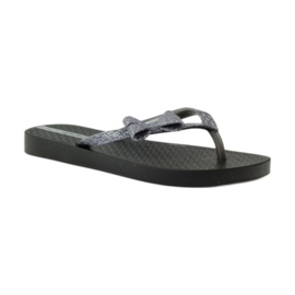 Glitzer-Flip-Flops mit Ipanema-Schleife grau schwarz 2