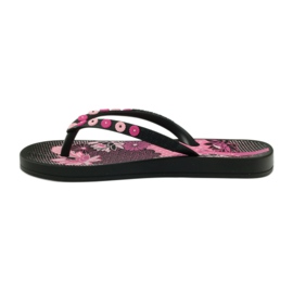 Ipanema 82387 Flip-Flops mit Blumenmuster schwarz rosa 2