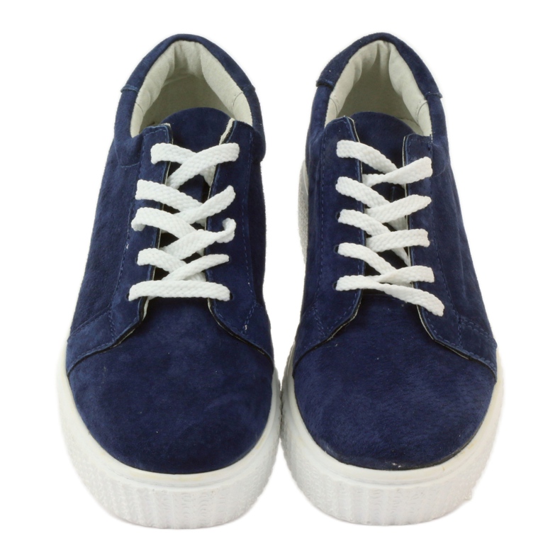 Creepers-Schuhe aus Leder Filippo 036 navy blau 4
