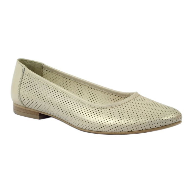 Ballerinas perforiert Angello 336 gold beige 1