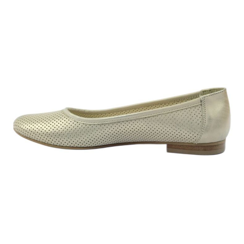 Ballerinas perforiert Angello 336 gold beige 2