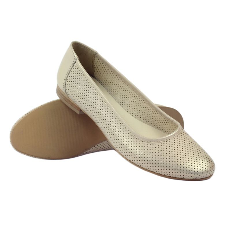 Ballerinas perforiert Angello 336 gold beige 3