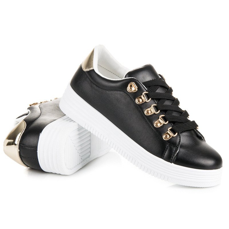 Lovery Stylische Sportschuhe in Schwarz gelb 1