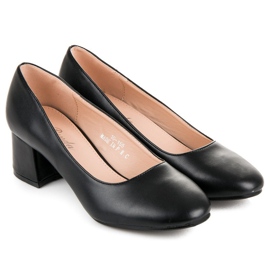 Renda Schwarze Pumps mit niedrigem Absatz 1
