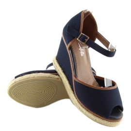 Keilsandalen AF-74 Marineblau navy blau 2