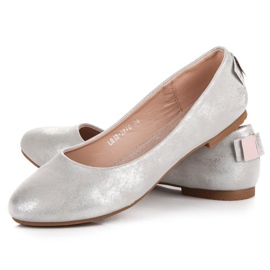 Silberne Vinceza-Ballerinas grau 1