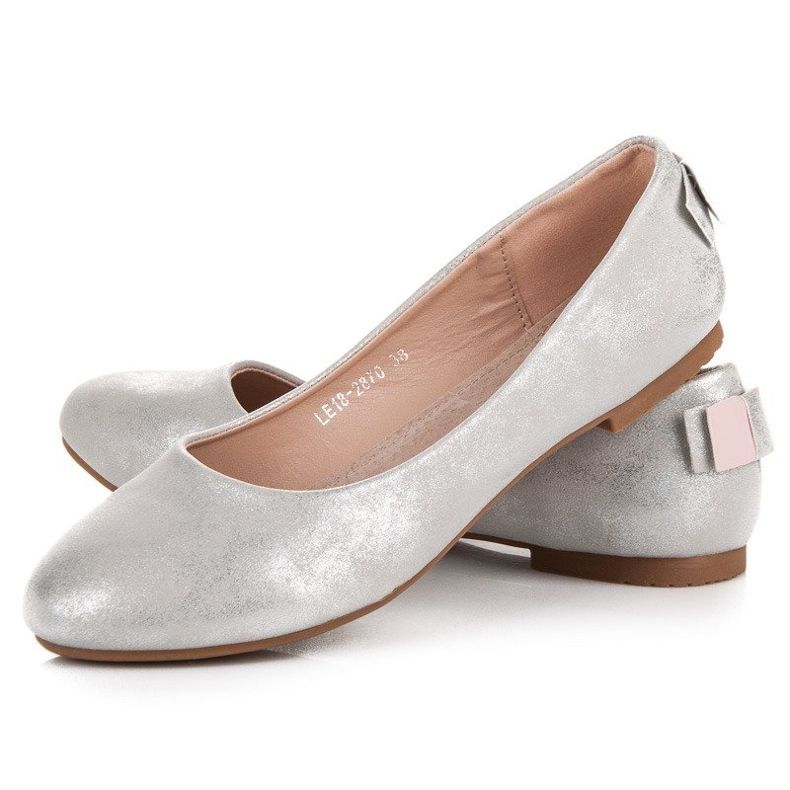Silberne Vinceza-Ballerinas grau 1
