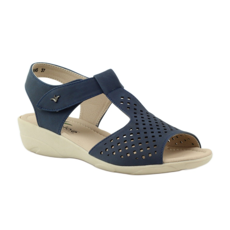 Super bequeme marineblaue Aloeloe Sandalen navy blau 1
