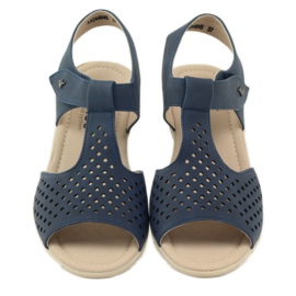 Super bequeme marineblaue Aloeloe Sandalen navy blau 4
