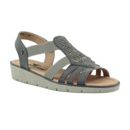 Super bequeme Sandalen mit Aloeloe-Pailletten grau 1