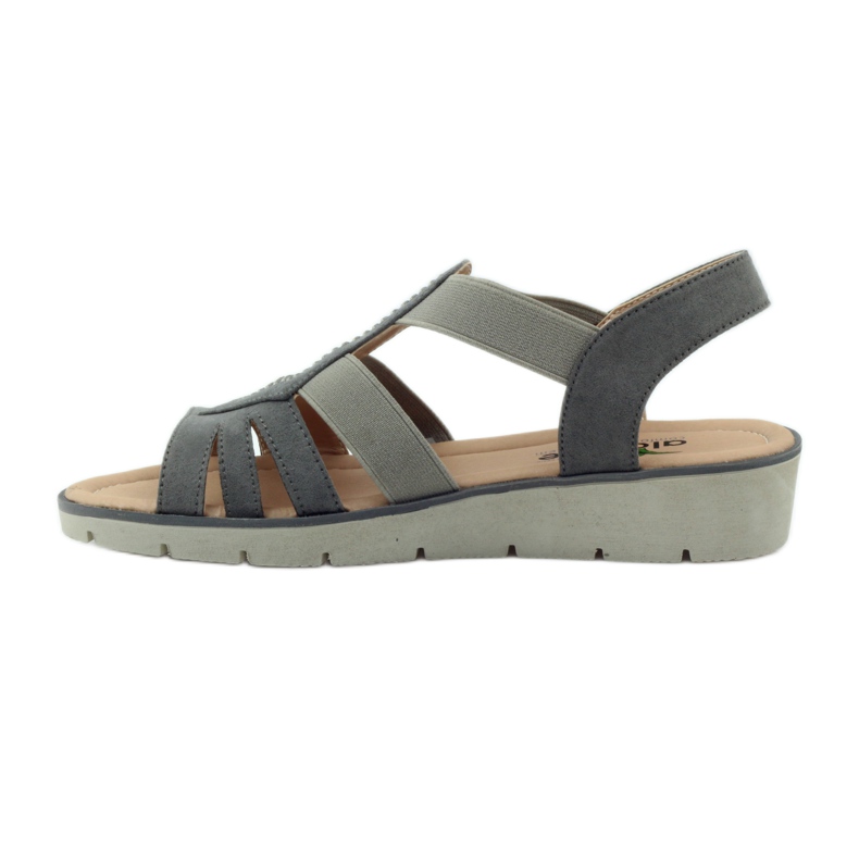 Super bequeme Sandalen mit Aloeloe-Pailletten grau 2