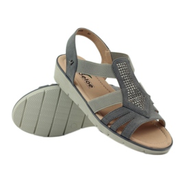 Super bequeme Sandalen mit Aloeloe-Pailletten grau 3