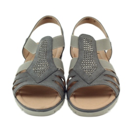 Super bequeme Sandalen mit Aloeloe-Pailletten grau 4