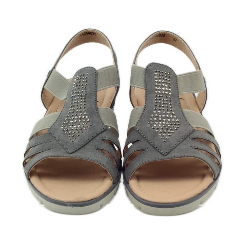 Super bequeme Sandalen mit Aloeloe-Pailletten grau 4